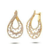 2.10ct 14k Yellow Gold Diamond Earring